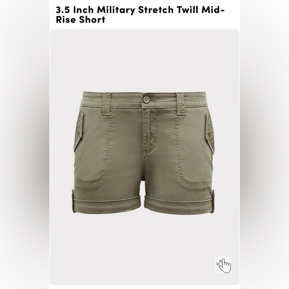 NWT torrid olive green military shorts